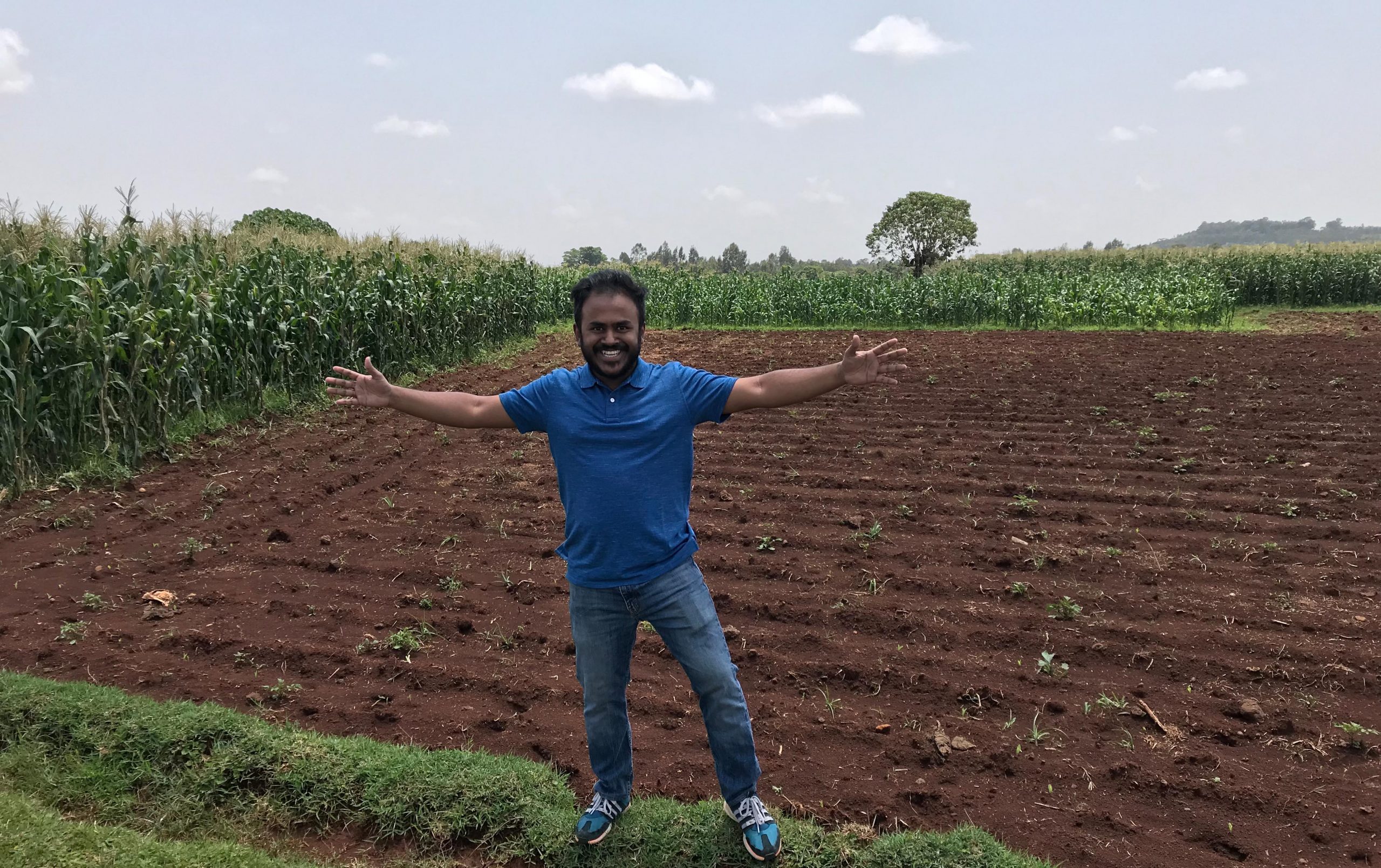 Fahad, a UConn CEE PhD student, on his field trip to Ethiopia in summer 2019.